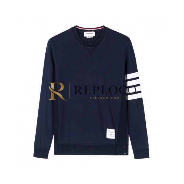 ✨Thom Browne 2019 Mens Strap Crew-neck Tshirt - 톰브라운 2019 남성 스트랩 크루넥 코튼 긴팔티 Thom0285x.Size(s - xl).네이비