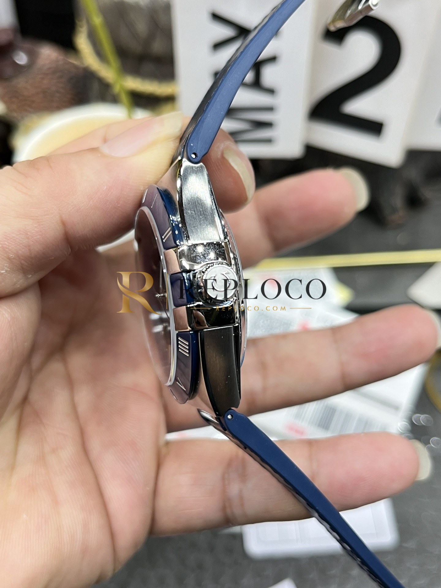 VS 공장 오메가 컨스텔레이션 41mm 스틸 블루 세라믹 베젤 (131.33.41.21.03.001) 1:1 슈퍼클론 단동 DD8900 무브먼트 - 이미지 9