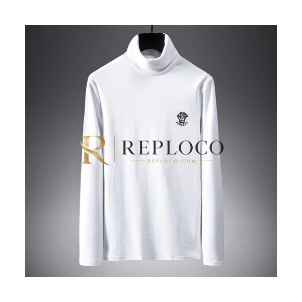✨Versace 2019 Mens Cotton Turtle-neck Tshirt - 베르사체 2019 남성 코튼 터틀넥 긴팔티 Ver0278x.Size(m - 3xl).화이트