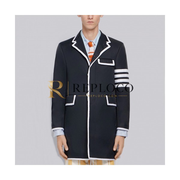 ✨Thom Browne 2019 Mens Casual Classic Coat - 톰브라운 2019 남성 캐쥬얼 클래식 코트 Thom0230x.Size(m - 2xl).블랙
