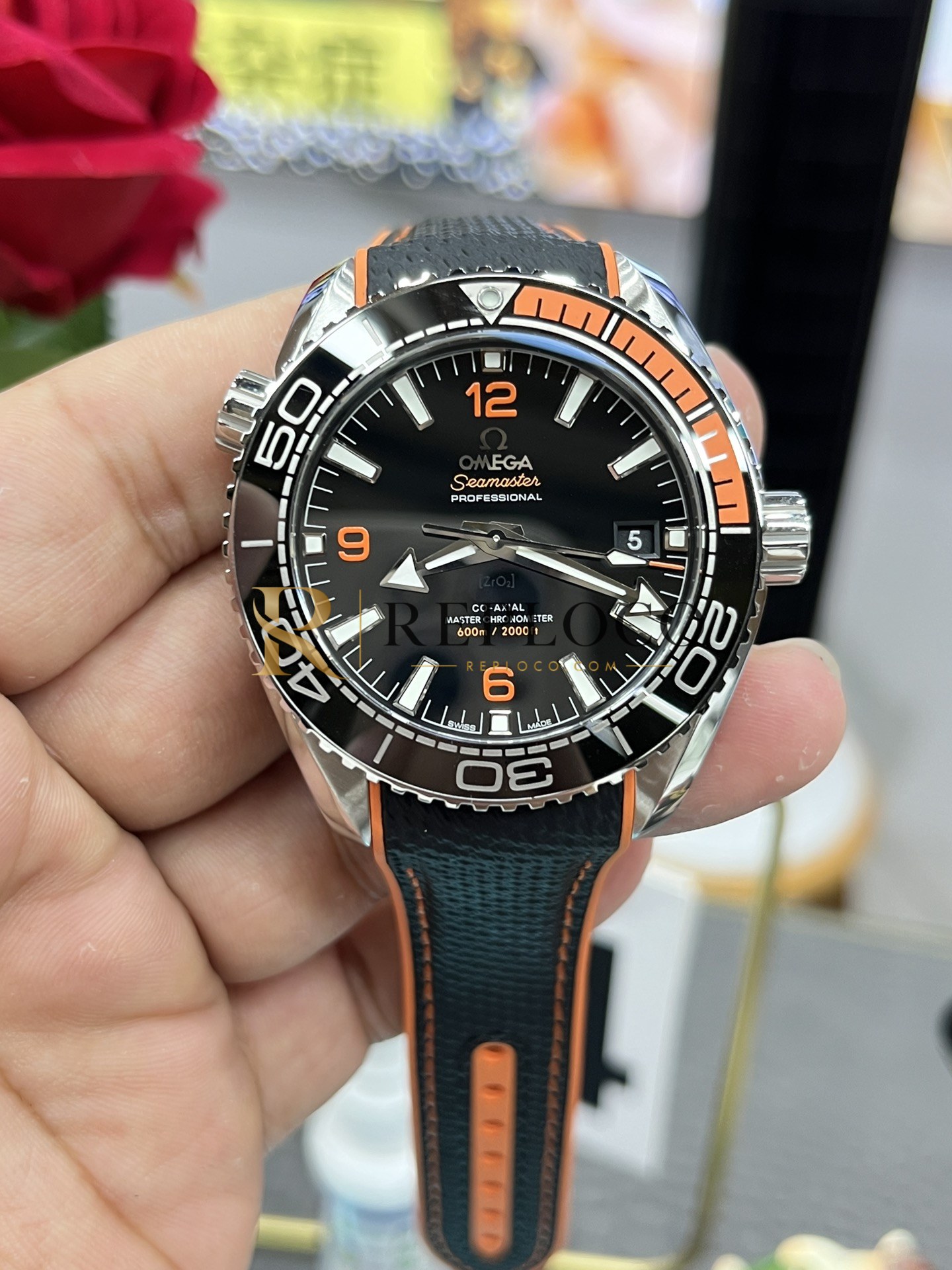 VS 공장 오메가 씨마스터 플래닛 오션 600M 43.5mm 블랙/오렌지 다이얼 (215.32.44.21.01.001) 1:1 슈퍼클론 단동 DD8900 무브먼트
