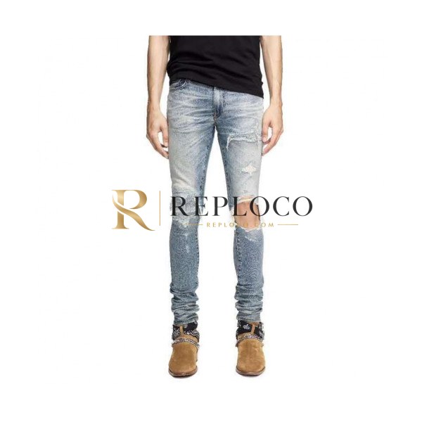 ✨Amiri 2019 Mens Denim Slim Fit Pants - 아미리 신상 남성 슬림핏 데님 팬츠 Ami0029x.Size(28 - 42).블루