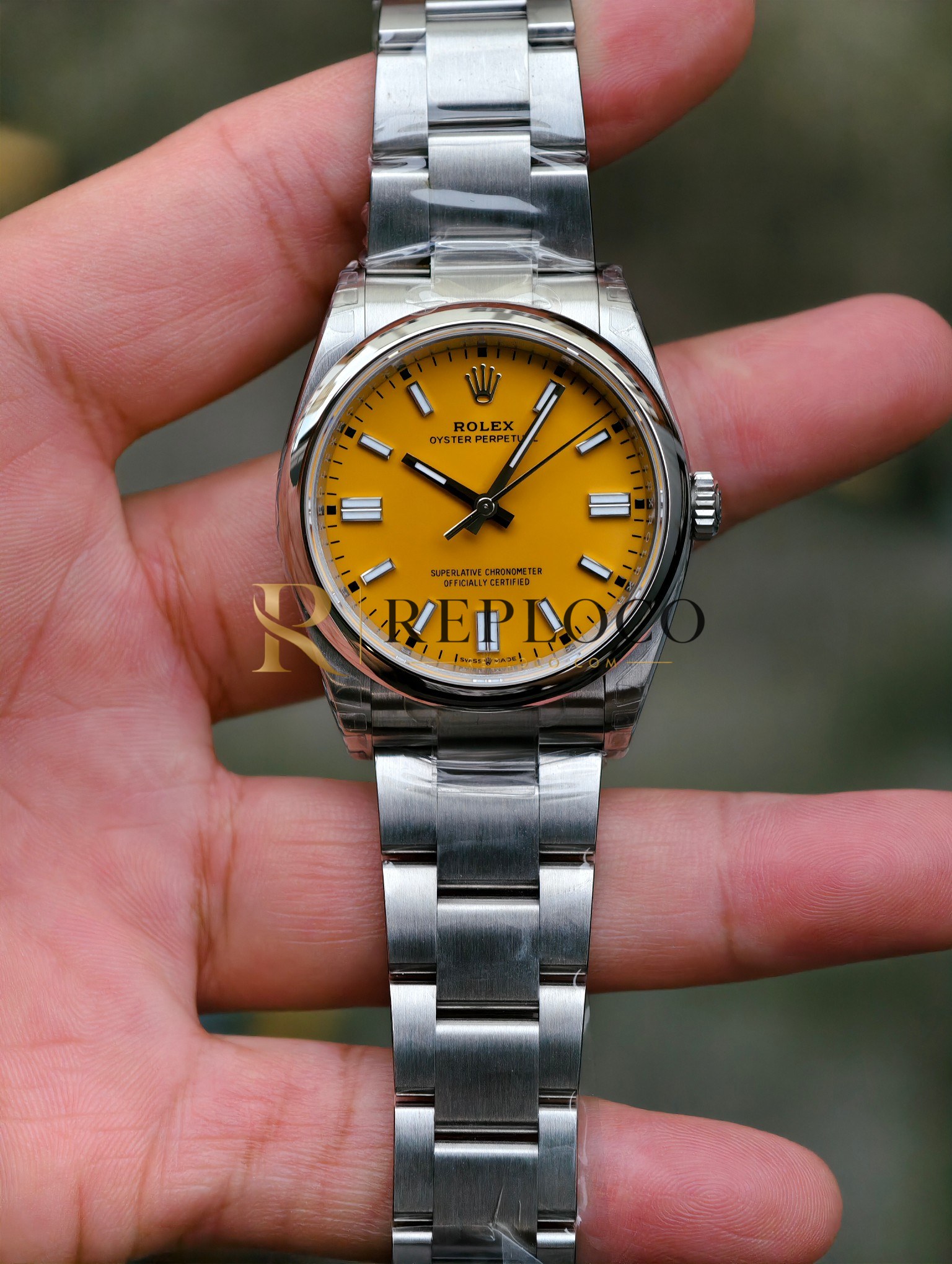VS 공장 롤렉스 오이스터 퍼페추얼 36mm 126000 옐로 래커 다이얼 스무스 베젤 오이스터 브레이슬릿 1:1 슈퍼클론 DD3230 무브먼트