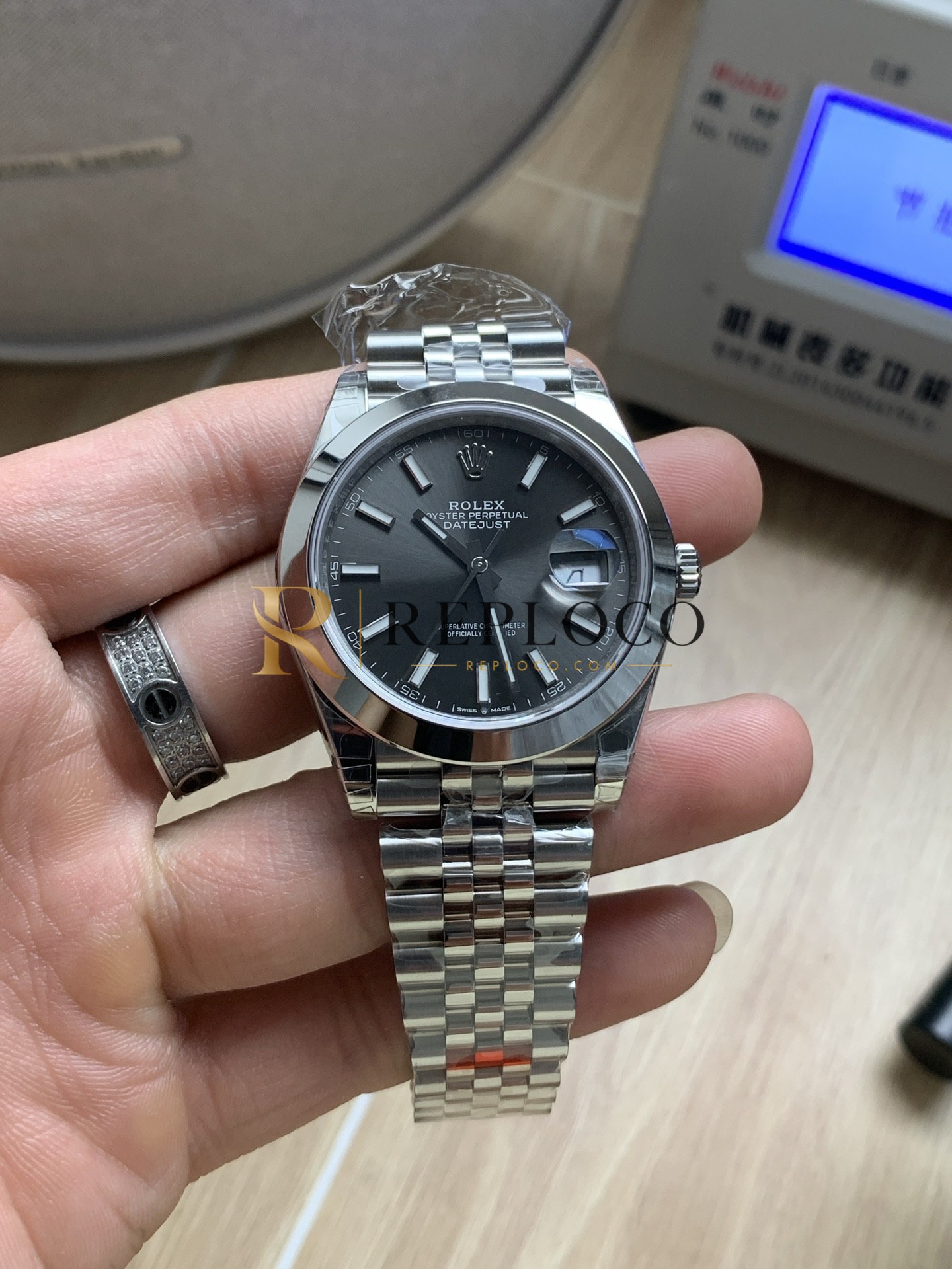 VS 공장 롤렉스 데이트저스트 41mm 126300 선버스트 슬레이트 그레이 다이얼 스무스 베젤 주빌리 브레이슬릿 1:1 슈퍼클론 DD3235 무브먼트