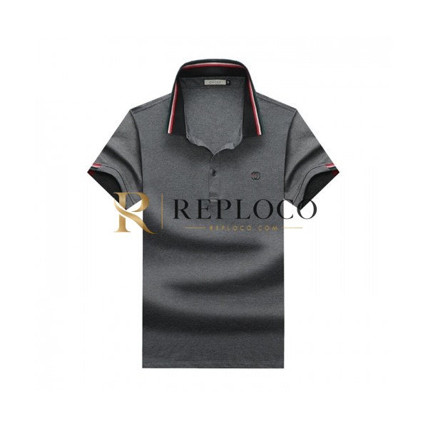 ✨[매장판]Gucci 2020 Mens Logo Cotton Short Sleeved Polo Tshirts - 구찌 2020 남성 로고 코튼 폴로 반팔티 Guc02375x.Size(m - 3xl).그레이