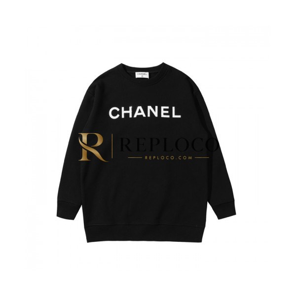 ✨Chanel 2021 Womens Crew-neck Logo Cotton Tshirts - 샤넬 2021 여성 크루넥 로고 코튼 긴팔티 Cnl0651x.Size(s - l).블랙