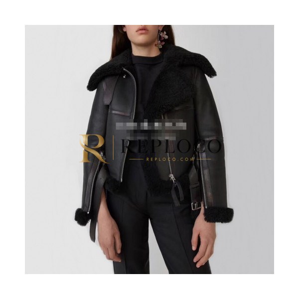 ✨Acne Sstudios 2019 Womens Casual Leather Jacket - 아크네 2019 여성 캐쥬얼 가죽 자켓 Acn0042x.Size(s - 2xl).블랙
