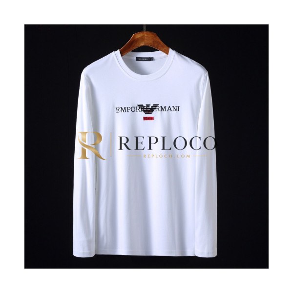 ✨Armani 2019 Mens Logo Cotton Tshirt - 알마니 2019 남성 로고 코튼 긴팔티셔츠 Arm0249x.Size(m - 3xl).3컬러(화이트/네이비/블랙)