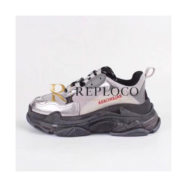 ✨Balenciaga 2019 Mm/Wm Triple'S Clear Sole Runner - 발렌시아가 남자 트리플S 러너 Bal0257x.Size(225 - 275).실버