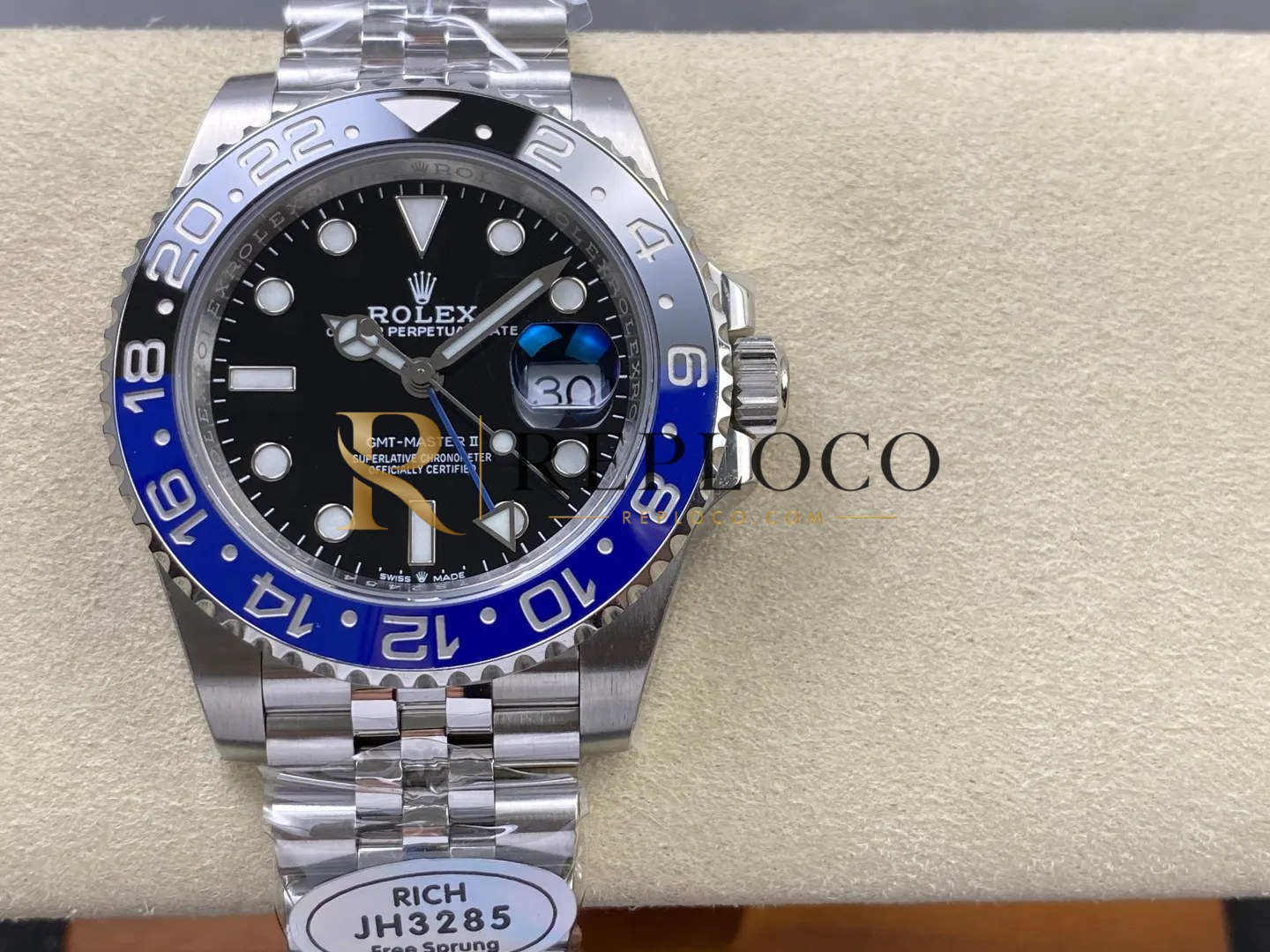 RICH 공장 롤렉스 GMT 마스터 II 126710 BLNR 904L 스틸 배트걸 1:1 베스트 에디션 주빌리 브레이슬릿 JH3285 (프리스프렁) V2