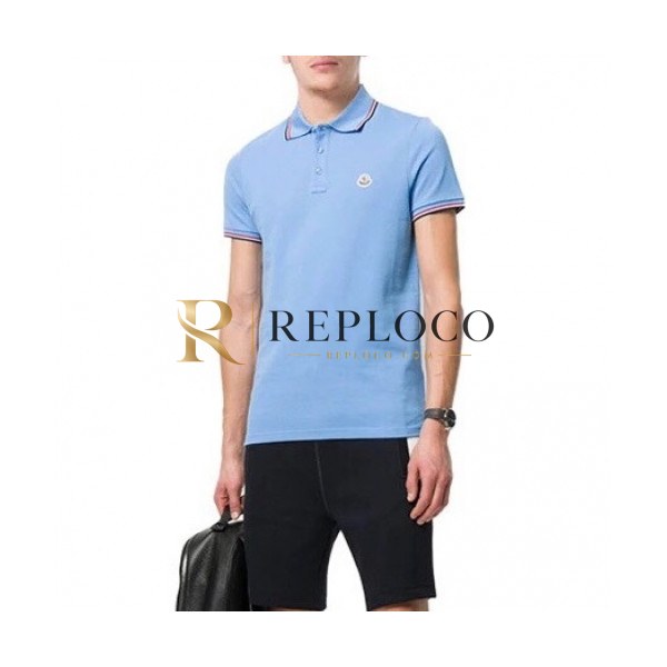 ✨[매장판]Moncler 2020 Mens Logo Cotton Short Sleeved Polo Tshirts - 몽클레어 2020 남성 로고 코튼 폴로 반팔티 Moc01566x.Size(s - 2xl).블루