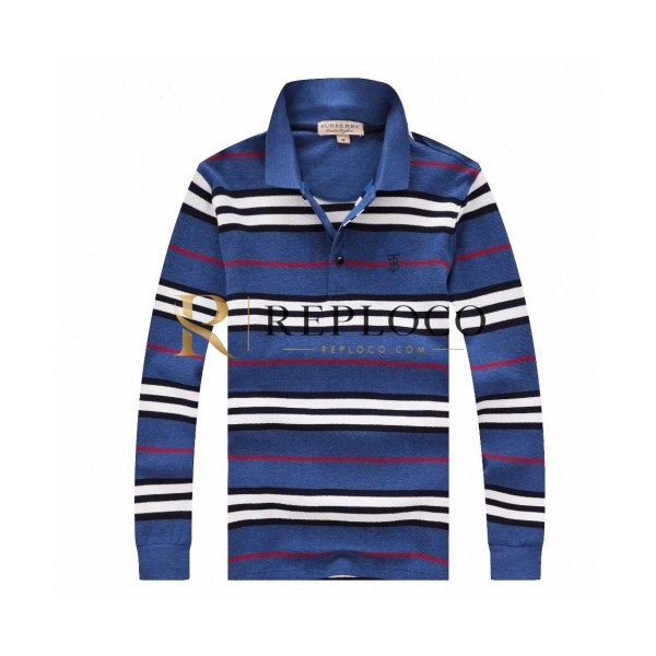 ✨[버버리]Burberry 2020 Mens Logo Casual Cotton Polo Tshirts - 버버리 2020 남성 로고 캐쥬얼 코튼 폴로 맨투맨 Bur02225x.Size(m - 3xl).블루