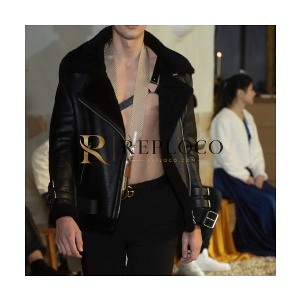 ✨Acne Sstudios Mm/Wm Casual Leather Jackets Black - 아크네 2021 남/녀 캐쥬얼 가죽 자켓 Acn0135x Size(s - 2xl) 블랙
