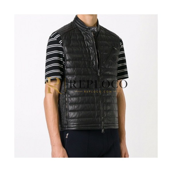 ✨[커스텀급] Moncler 2018 Mens Down Leather Padding Vest - 몽클레어 남성 다운패딩 조끼 MOC0282 , SIZE (M - 3XL)