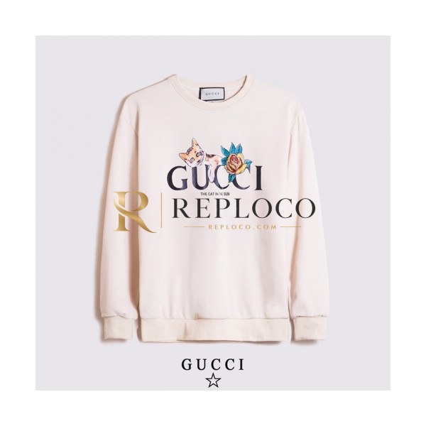 ✨[구찌]Gucci 2020 Mm/Wm Logo Crew-neck Cotton Tshirts - 구찌 2020 남/녀 로고 코튼 크루넥 코튼 긴팔티 Guc03165x.Size(s - 2xl).아이보리