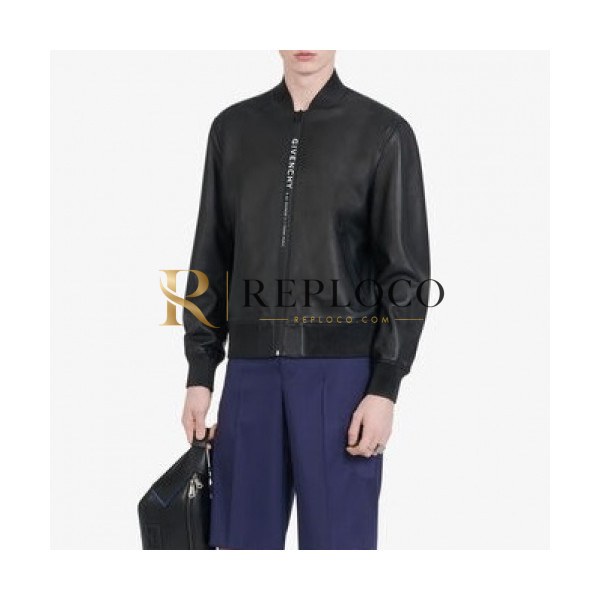 ✨[지방시]Givenchy 2020 Mens Logo Casual Leather Jackets - 지방시 2020 남성 로고 캐쥬얼 레더 자켓 Giv0481x.Size(m - 3xl).블랙