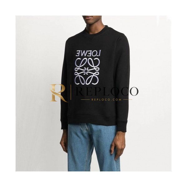 ✨[로에베]Loewe 2020 Mens Logo Crew-neck Cotton Tshirts - 로에베 2020 남성 로고 크루넥 코튼 긴팔티 Loe0302x.Size(xs - l).블랙
