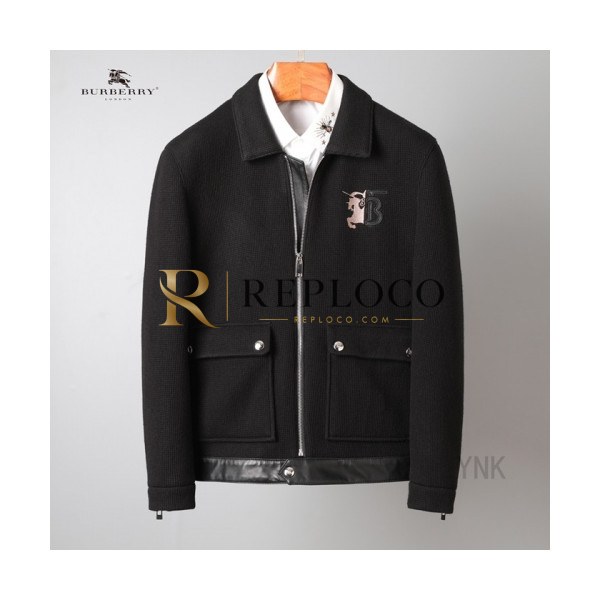 ✨[버버리]Burberry 2020 Mens Casual Leather Jackets - 버버리 2020 남성 캐쥬얼 가죽 자켓 Bur03100x.Size(l - 4xl).블랙