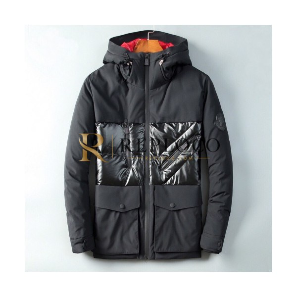 ✨Moncler 2019 Mens Patch Logo Modern Down Padding - 몽클레어 2019 남성 패치 로고 모던 다운패딩 Moc0819x.Size(m - 3xl).블랙