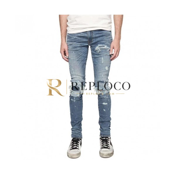 ✨Amiri 2019 Mens Denim Slim Fit Pants - 아미리 신상 남성 슬림핏 데님 팬츠 Ami0028x.Size(28 - 42).블루
