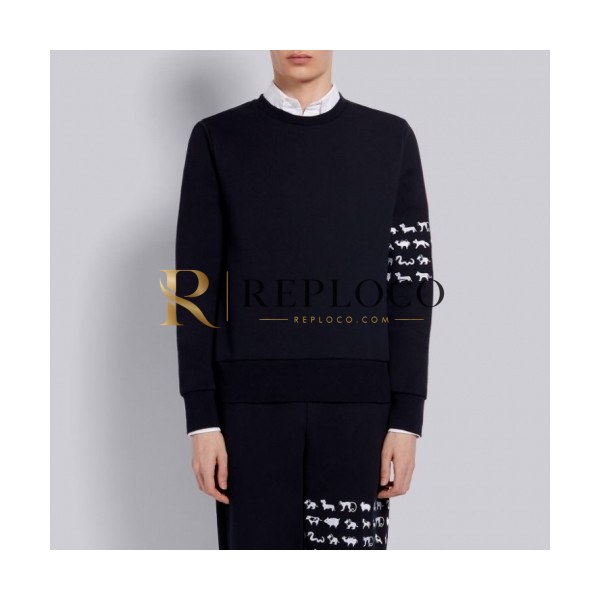 ✨[톰브라운]Thom Browne 2021 Mens Crew-neck Tshirts - 톰브라운 2021 남성 크루넥 긴팔티 Thom01188x.Size(s - xl).네이비