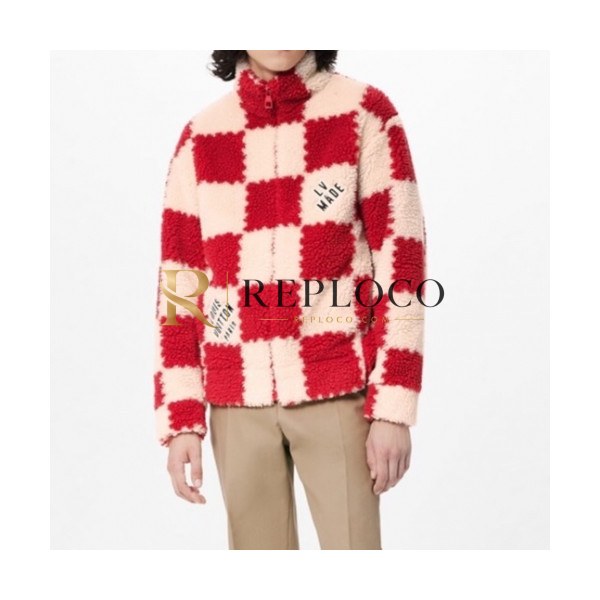 ✨Louis vuitton Mens Logo Leather Jackets Red - 루이비통 2021 남성 로고 가죽 자켓 Lou03891x Size(s - xl) 레드
