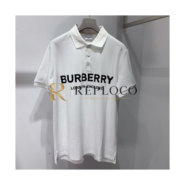 ✨[매장판]Burberry 2019 Mens Logo Polo Cotton Short Sleeved Tshirt - 버버리 남성 로고 폴로 코튼 반팔티 Bur0847x.Size(s - xl).화이트