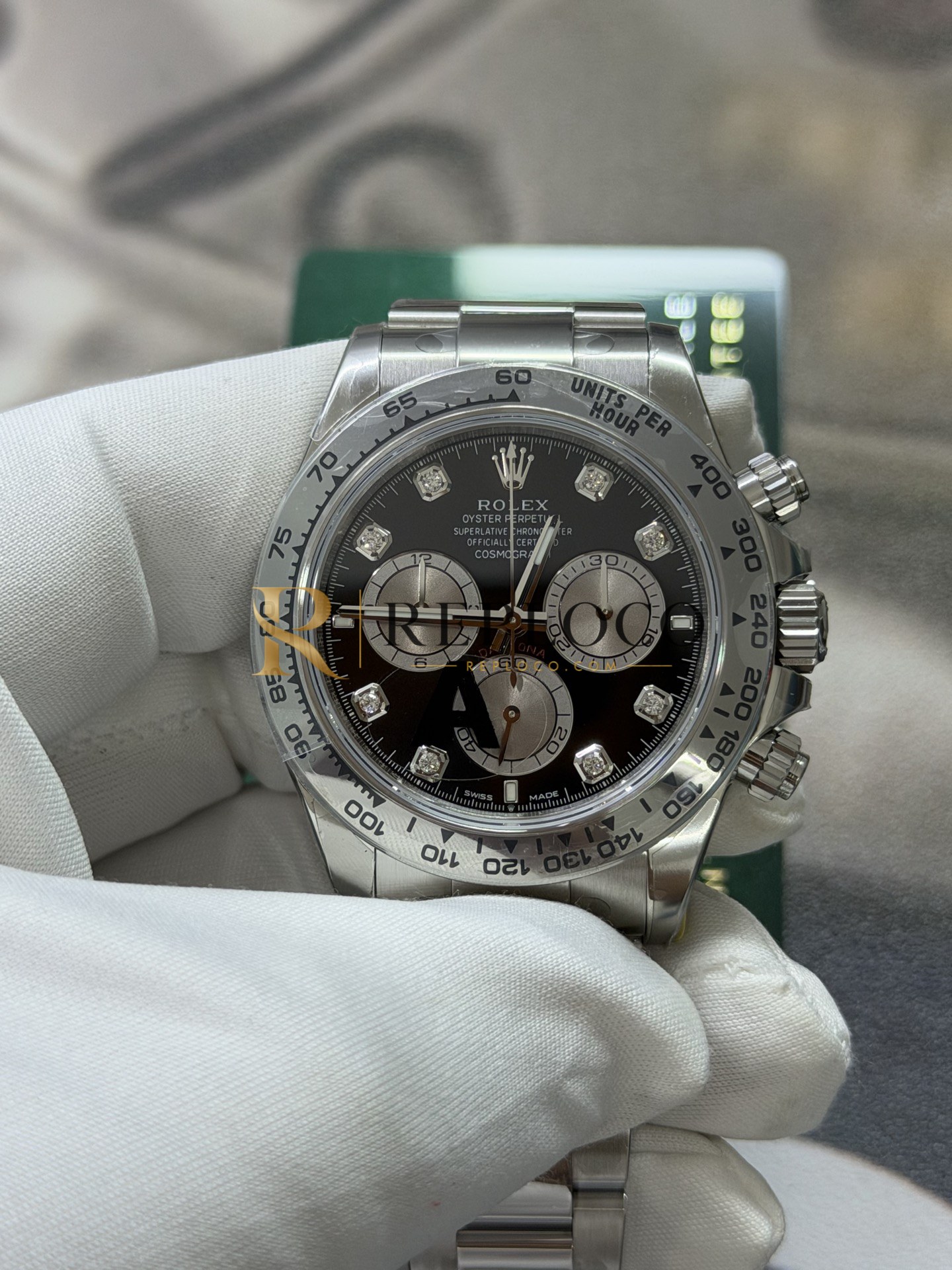 VS 공장 롤렉스 코스모그래프 데이토나 40mm 126509 블랙 다이아몬드 다이얼 1:1 슈퍼클론 DD4131 무브먼트