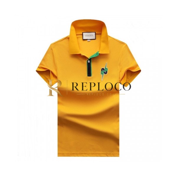 ✨[매장판]Gucci 2020 Mens Logo Cotton Polo Short Sleeved Tshirts - 구찌 2020 남성 로고 폴로 코튼 반팔티 Guc02434x.Size(m - 3xl).옐로우