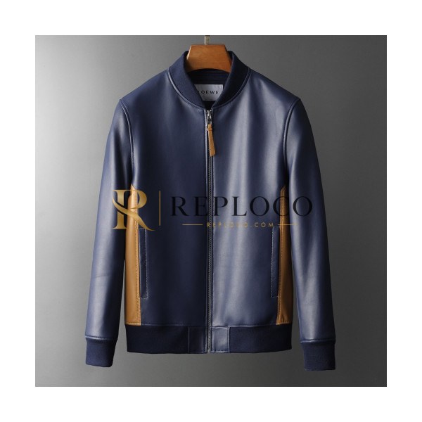 ✨Loewe 2019 Mens Causal Leather Jacket - 로에베 2019 남성 캐쥬얼 가죽 자켓 Loe0089x.Size(m - 3xl).네이비