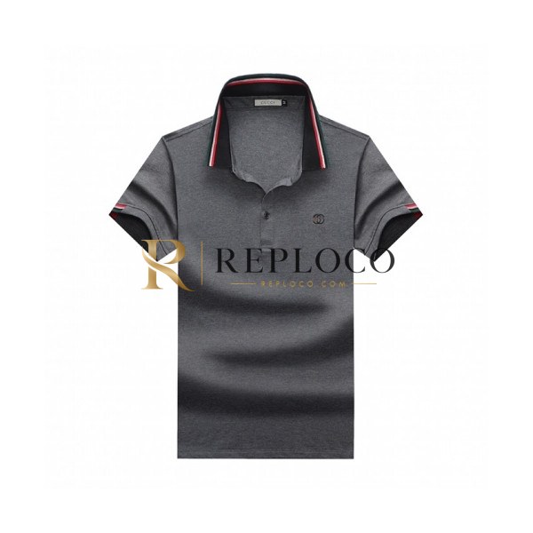 ✨[매장판]Gucci 2020 Mens Logo Cotton Short Sleeved Polo Tshirts - 구찌 2020 남성 로고 코튼 폴로 반팔티 Guc02748x.Size(m - 3xl).그레이