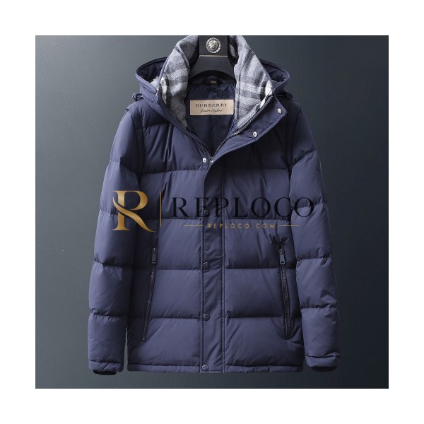 ✨Burberry 2019 Mens Logo Down Padding - 버버리 2019 남성 로고 다운 패딩 Bur1023x.Size(m - 2xl).블루