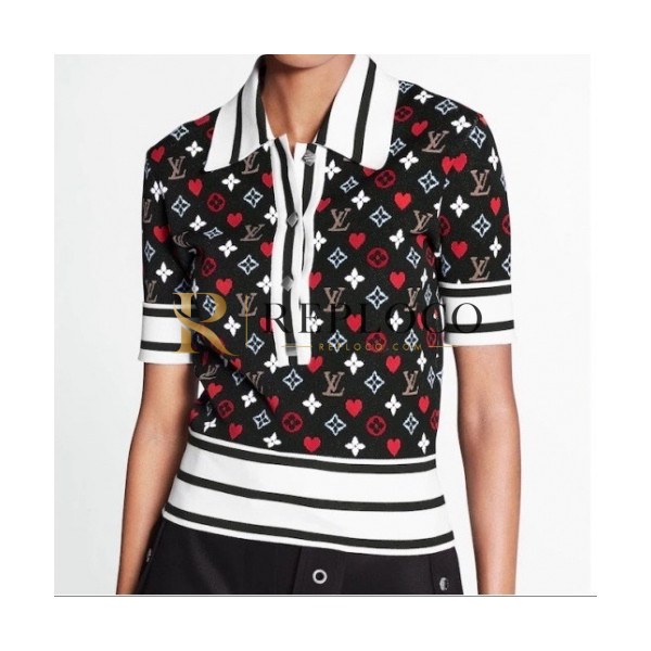 ✨Louis vuitton 2021 Womens Logo Short Sleeved Tshirts - 루이비통 2021 여성 로고 폴로 반팔티 Lou02550x.Size(s - l).블랙