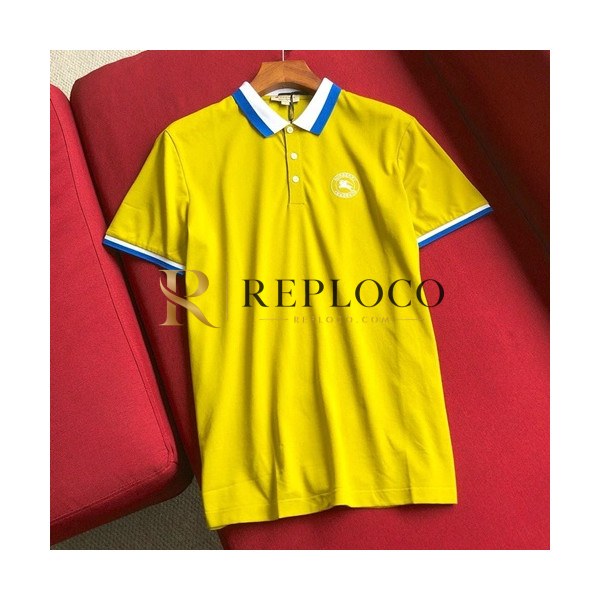 ✨Burberry 2019 Mens Logo Polo Cotton Short Sleeved Tshirt - 버버리 남성 로고 폴로 코튼 반팔티 BurTS0051.Size(m- 3xl).옐로우