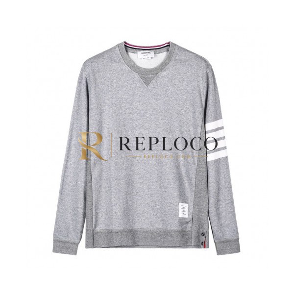 ✨Thom Browne 2019 Mens Strap Crew-neck Tshirt - 톰브라운 2019 남성 스트랩 크루넥 코튼 긴팔티 Thom0284x.Size(s - xl).그레이