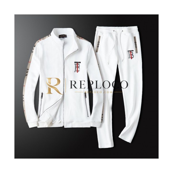 ✨[버버리]Burberry 2020 Mens Logo Casual Silket Training Clothes&Pants - 버버리 2020 남성 로고 캐쥬얼 실켓 트레이닝복&팬츠 Bur01994x.Size(m - 4xl).화이트