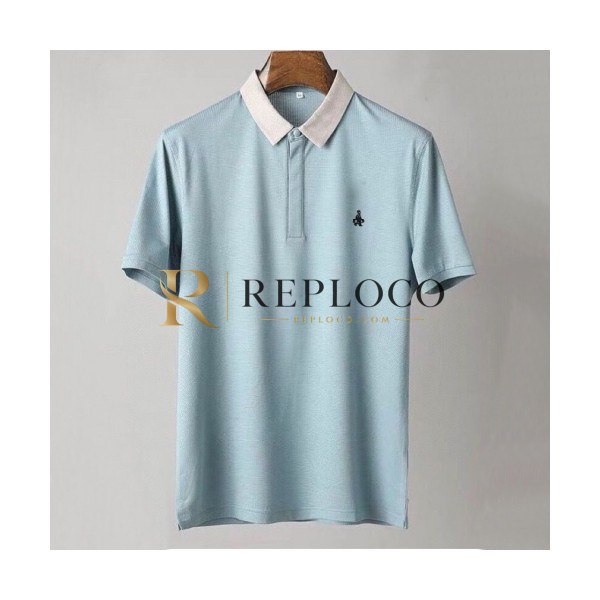 ✨[프라다]Prada 2020 Mens Basic Logo Cotton Short Sleeved Polo Tshirts - 프라다 2020 남성 베이직 로고 코튼 폴로 반팔티 Pra01103x.Size(m - 3xl).블루