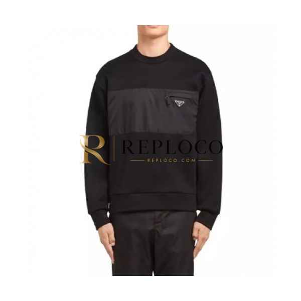 ✨Prada Mens Crew-neck Cotton Tshirts Black - 프라다 2021 남성 로고 크루넥 코튼 긴팔티 Pra02401x Size(s - 2xl) 블랙