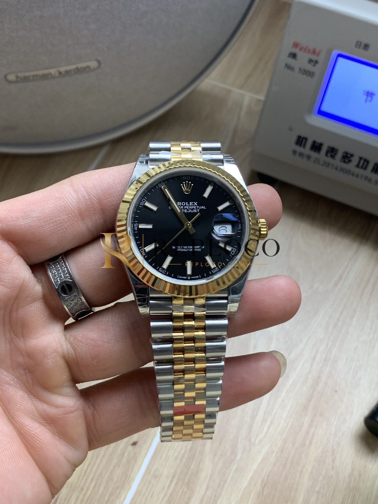 VS 공장 롤렉스 데이트저스트 41mm 126333 투톤 옐로우 골드 블랙 다이얼 쥬빌리 브레이슬릿 1:1 슈퍼클론 DD3235 무브먼트