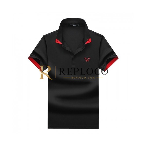 ✨[펜디]Fendi 2020 Mens Logo Casual Cotton Polo Short Sleeved Tshirts - 펜디 2020 남성 로고 캐쥬얼 코튼 폴로 반팔티 Fen0662x.Size(m - 3xl).블랙