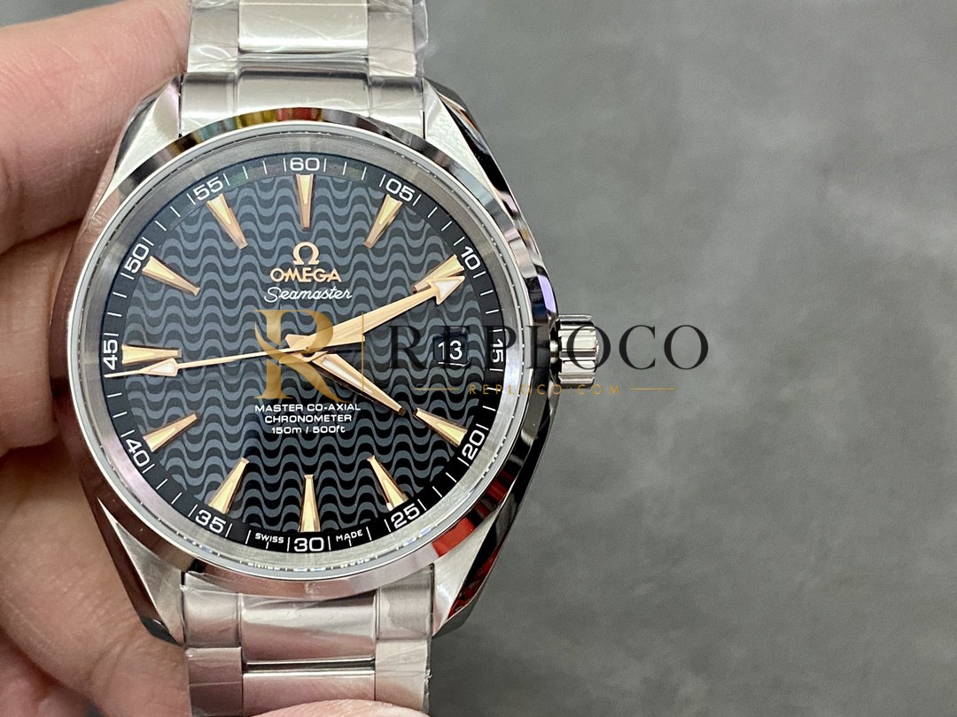 VS 공장 오메가 씨마스터 아쿠아 테라 150M 41.5mm 블랙 웨이브 다이얼 18K 로즈골드 핸즈 스테인리스 스틸 브레이슬릿 (231.10.42.21.01.006) 1:1 슈퍼클론 단동 DD8500 무브먼트