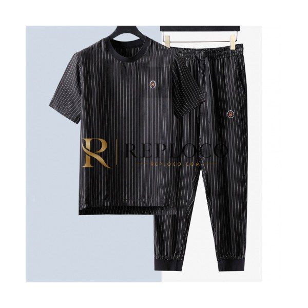 ✨[에르메스]Hermes 2020 Mens Casual Silket Training Short Sleeved Clothes&Pants - 에르메스 2020 남성 캐쥬얼 실켓 반팔 트레이닝복&팬츠 Her0482x.Size(m - 4xl).블랙