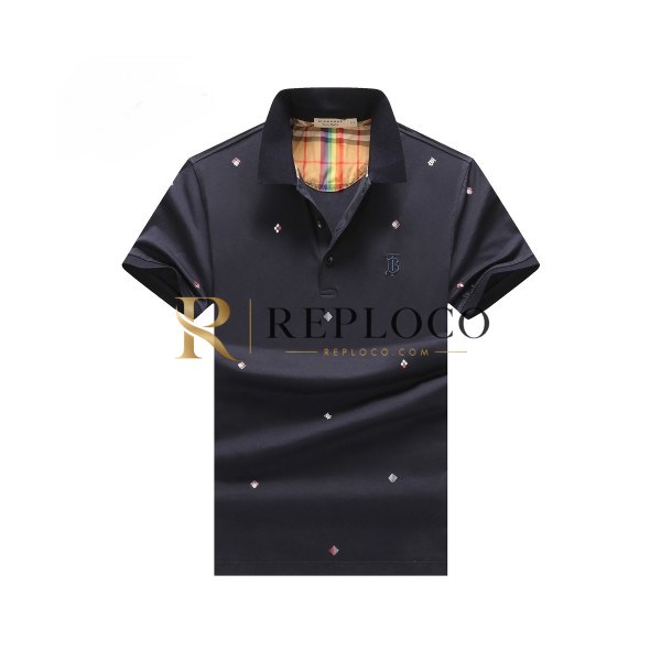 ✨[버버리]Burberry 2020 Mens Logo Cotton Polo Short Sleeved Tshirts - 버버리 2020 남성 로고 코튼 폴로 반팔티 Bur02431x.Size(m - 3xl).블랙