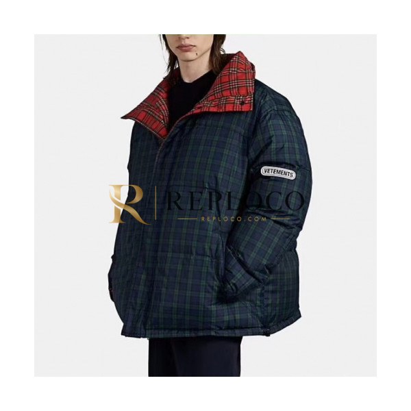 ✨[인기상품]Vetements 2019 Both-sides Duck Down Padding - 베트멍 2019 카모 맥밀란 리버시블 양면 구스다운 패딩 Vet0036x.Size(s - l).레드