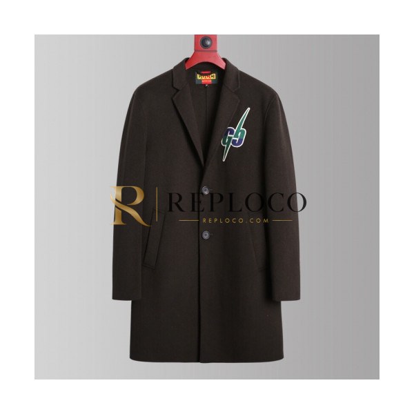 ✨Gucci 2019 Mens Patches Cashmere Coat - 구찌 2019 남성 패치 캐시미어 코트 Guc01521x.Size(s - 3xl).브라운