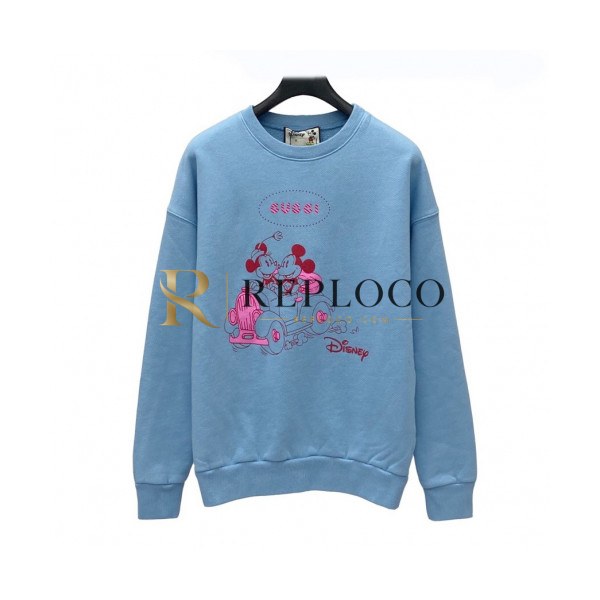 ✨Gucci 2019 Mm/Wm Logo Cotton Crew-neck Tshirt - 구찌 2019 남자 로고 코튼 크루넥 긴팔티 Guc01851x.Size(s - l).블루