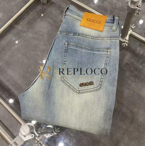 ✨[구찌]Gucci 2024 Mens Casual Classic Denim Jeans - 구찌 2024 남성 캐쥬얼 클래식 청바지 Guc02780x.Size(29 - 40).블루