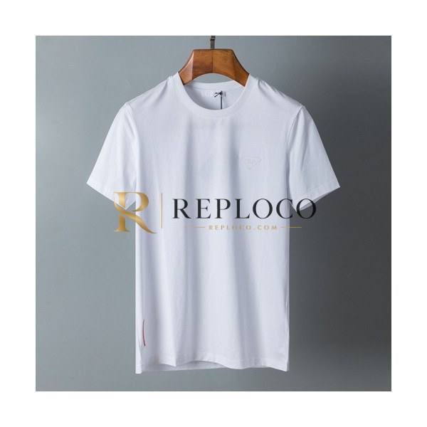 ✨Prada Mens Basic Logo Short Sleeved Tshirts White - 프라다 2021 남성 베이직 로고 폴로 반팔티 Pra02273x Size(m - 3xl) 화이트