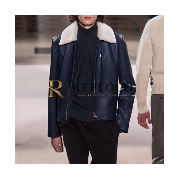 ✨[버버리]Burberry 2020 Mens Casual Leather Jackets - 버버리 2020 남성 캐쥬얼 가죽 재킷 Bur02003x.Size(m - 3xl).블루