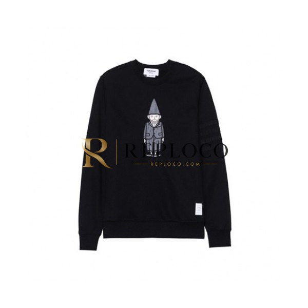 ✨[톰브라운]Thom Browne 2020 Mens Strap Crew-neck Cotton Tshirts - 톰브라운 2020 남성 스트랩 크루넥 코튼 긴팔티 Thom01050x.Size(m - 3xl).블랙